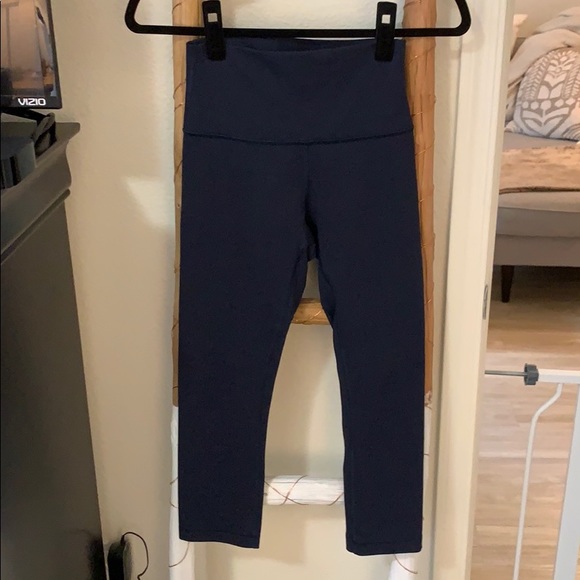 lululemon athletica Pants - Lululemon Wunder Under Crop 21” Navy High-Rise 4